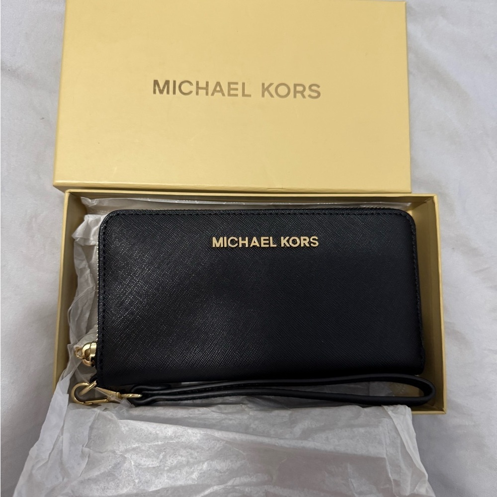 Michael Kors Black Wristlet